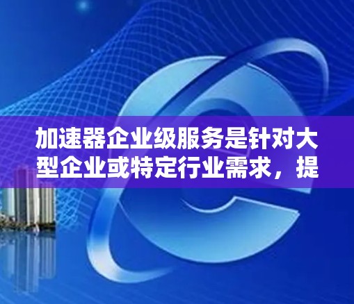 加速器企业级服务是针对大型企业或特定行业需求,提供高效、安全、高功能的工具和解决方案,帮助提升核心竞争力。以下是对此服务的详细分析 加速器企业级服务是针对大型企业或特定行业需求,提供高效、安全、高功能的工具和解决方案,帮助提升核心竞争力。以下是对此服务的详细分析